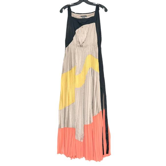 Gracia Dress Abstract Minimalist Coastal Grandma Boho Eclectic Flowy Maxi Small - Picture 1 of 6